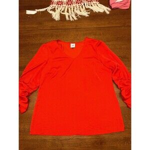 CAbi Women's Size Medium Red Aurora Blouse